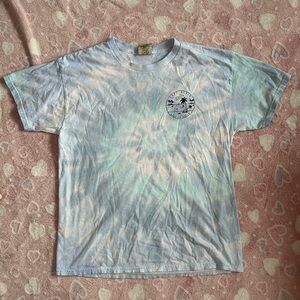 Surf Style Women’s Blue Tie dye Gulf Shores AL Graphic Short Sleeve Tee size L
